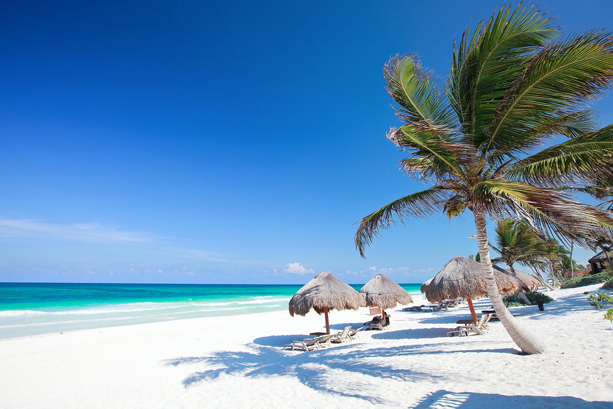 Caribbean beach in Tulum
