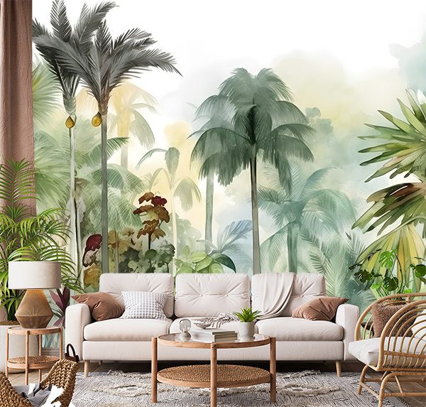 Serene Tropical Palm Scene