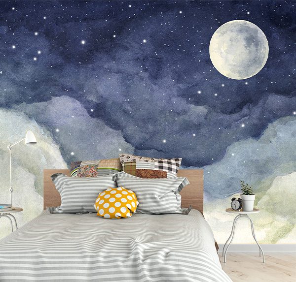 Watercolor night sky