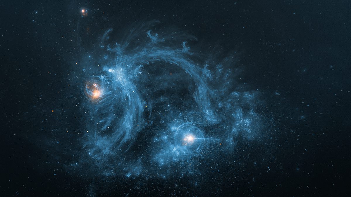 Galaxies merging